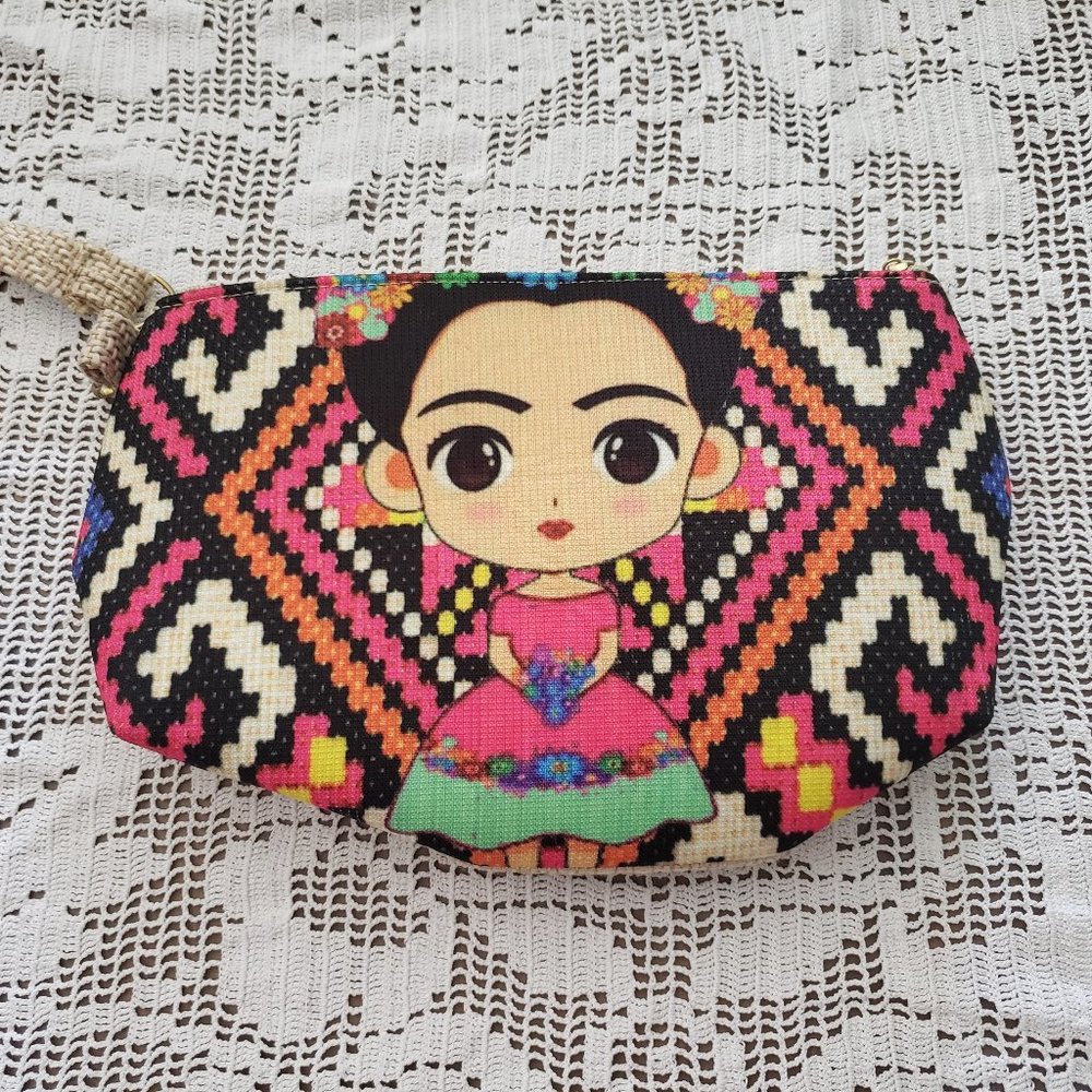 Frida Kahlo Clutch Bag Mexican Artisan